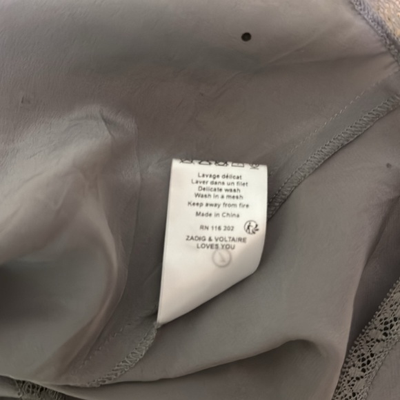 ZADIG & VOLTAIRE CHRISTY STRASS CAMISOLE - Picture 5 of 5